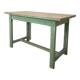 Table de ferme pieds patinés verts