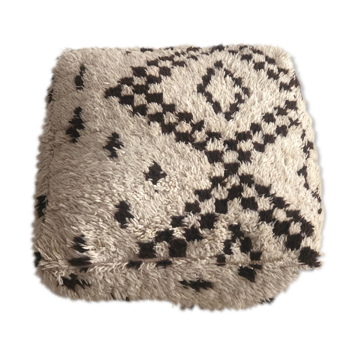 Vintage carpet pouf "Beni Ouarain"