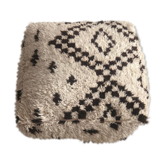 Vintage carpet pouf "Beni Ouarain"