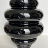 Art deco vase in black opaline glass
