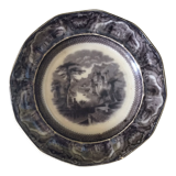 Assiette "T Walker” flow mulberry pattern 19e siècle