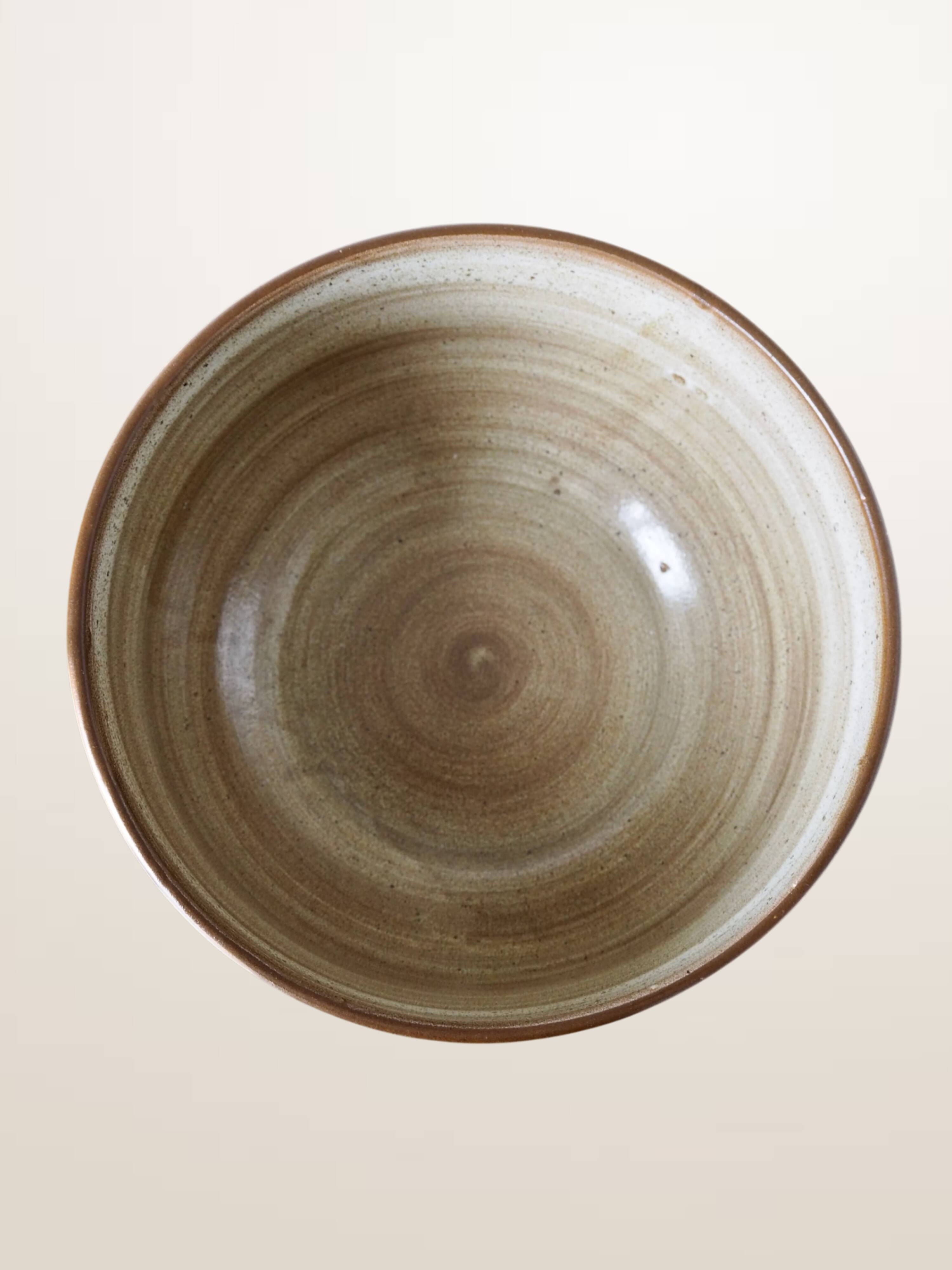 Large salad bowl and 6 cups from Niderviller earthenware.