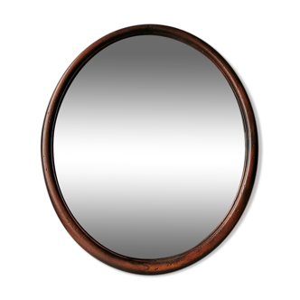 Vintage oval mirror from the 70s 45x35cm