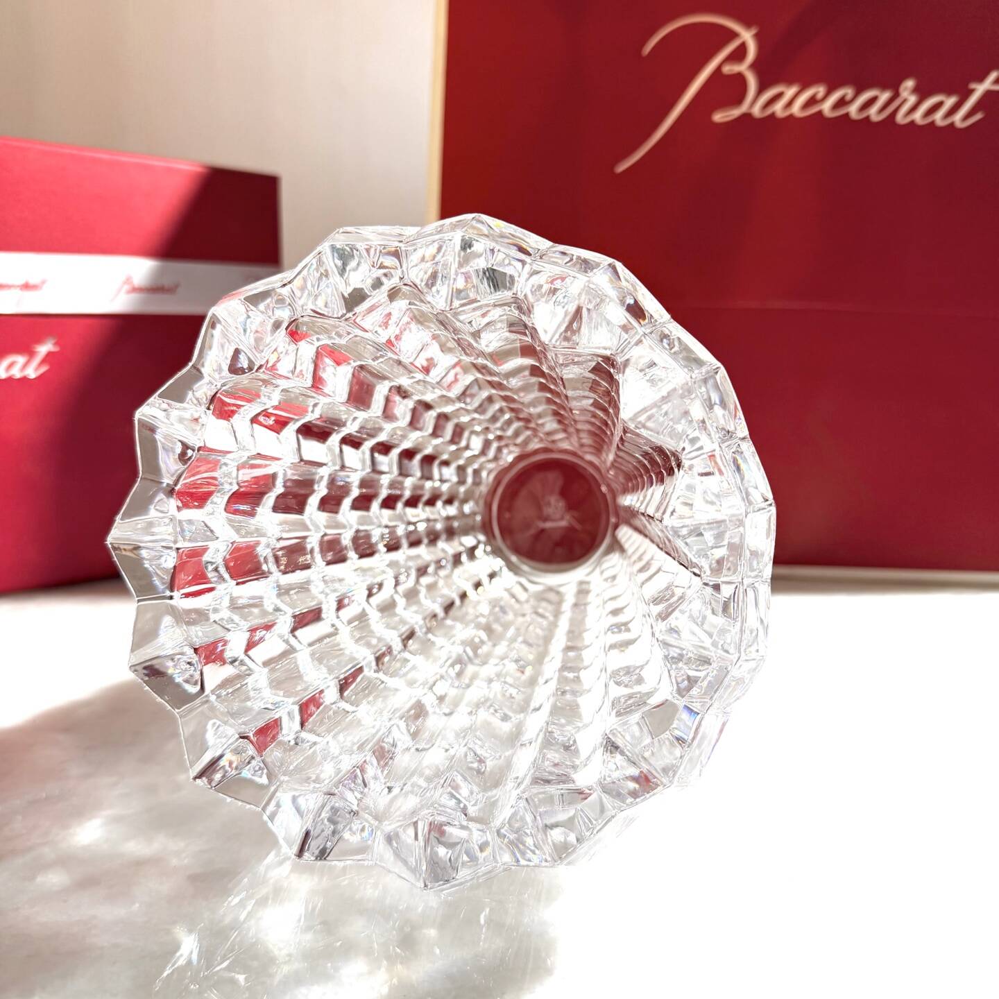 Baccarat Crystal Zig Zag Vase (25cm)