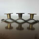Candle holder "wave-shaped" in brass 60s 70s