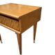 Oak and rattan bedside table