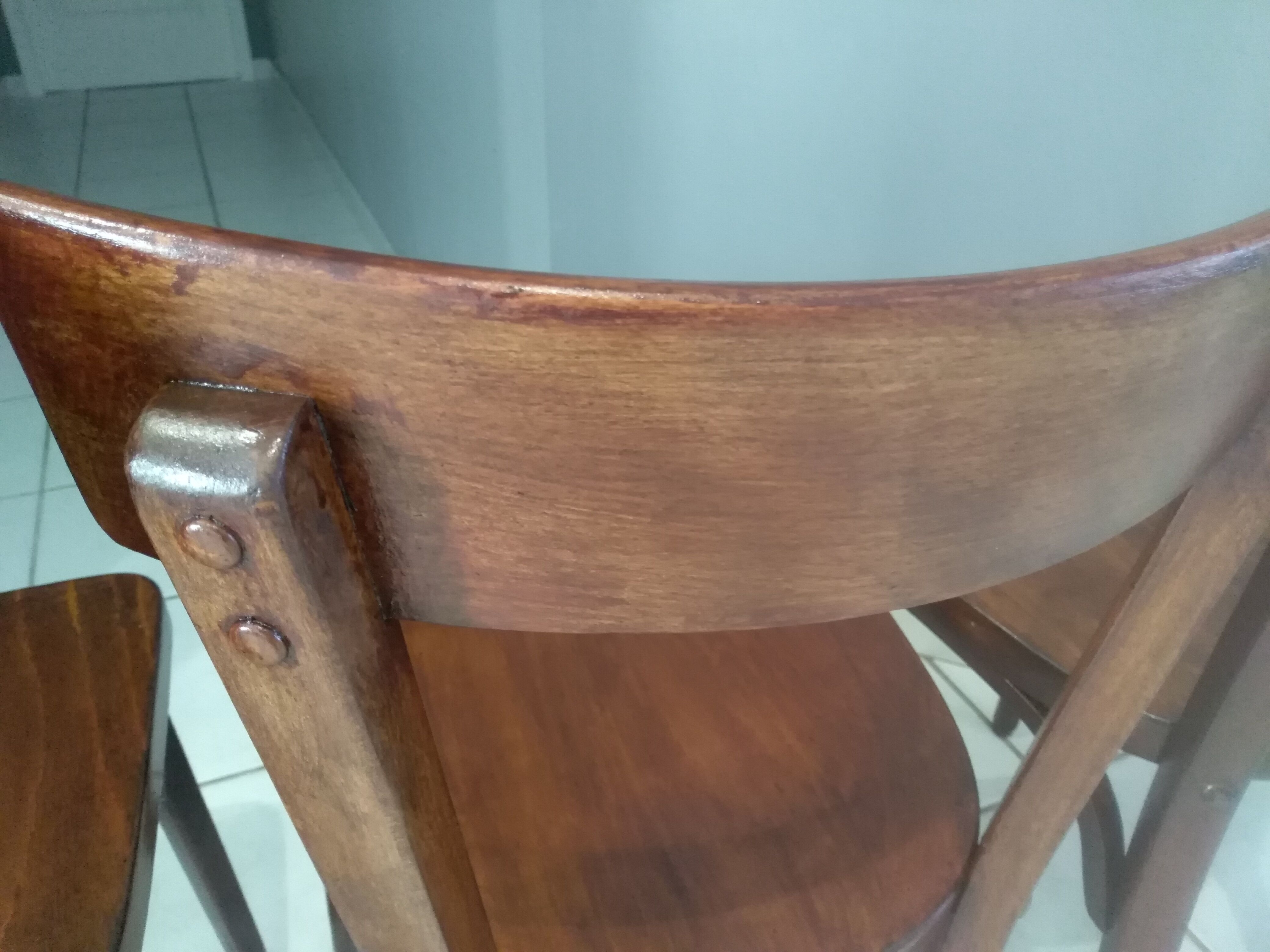 Suite of 4 Baumann bistro chairs from 1968