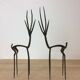 Brass gazelle duo, African art