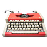Olympia Orange Salmon Typewriter Revised Vintage With New Ribbon