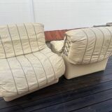 Sofa + 2 leather armchairs