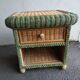 Pair of rattan and wicker bedside tables, 70s