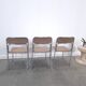 Space Age set 3x Bauhaus chromen buisframe stoelen