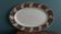 Oval plate Sarreguemines decor Raincy stencil from the 1920s to 1950s.