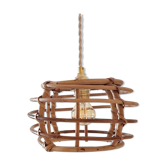 Suspension vintage en rotin