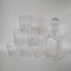 set consisting of a whiskey decanter and 6 crystal glasses 1970