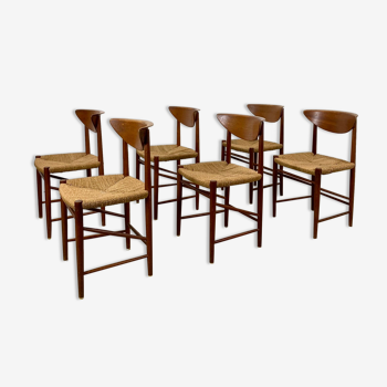 Teak dining chairs model 316 by Peter Hvidt & Orla Mølgaard Nielsen for Søborg Mobler