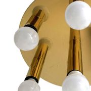 Mid-century ceiling light, brass by Solken Leuchten, 7 lamps.