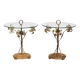 Palladio, pair of Italian cocktail side tables tables