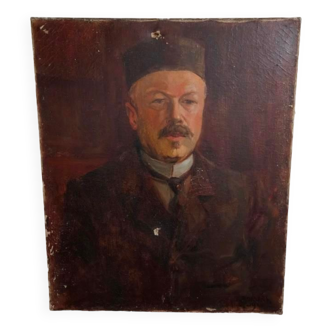 Oil on canvas portrait andré romand