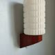 Wall lamp in opaline and vintage teak