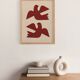 illustration Birds - 30x40cm -  tableau signé Eawy