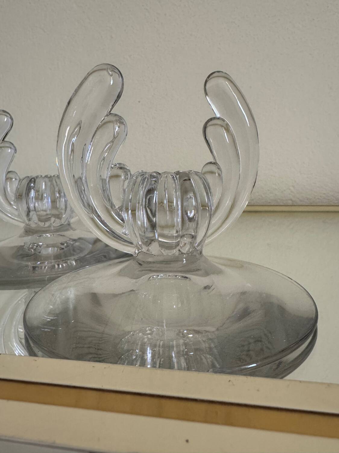 Art Deco crystal candle holder