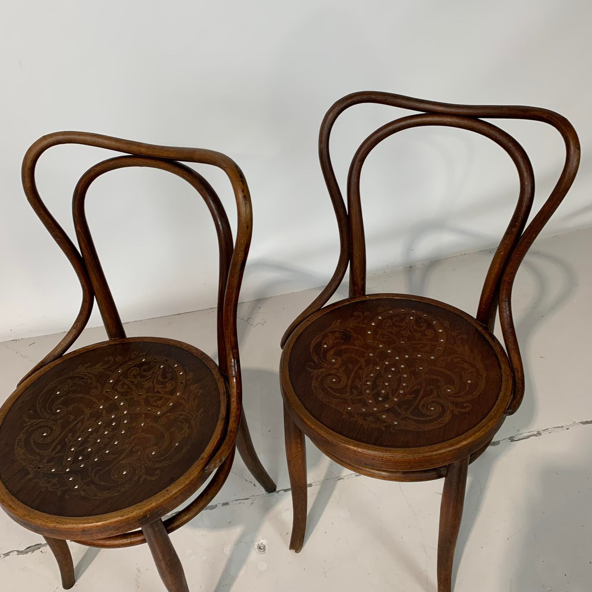 Paire de chaises bistrot n°55 J&J Kohn
