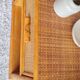Pair of vintage rattan bedside tables from the 1970s.