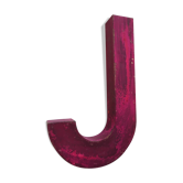 Ancienne lettre d'enseigne en fer j