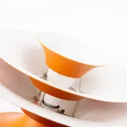 Danish vintage Radius pendant lamp by Erik Balslev, Fog og Morup, 1977