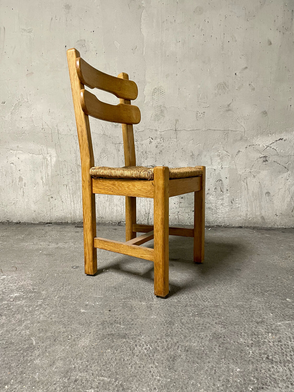 6 brutalist dining chairs