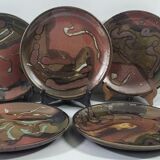 Stoneware plates by Francisco Pereira, Puisaye
