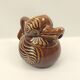 Brown duck-shaped jug in ceramic Sarreguemines