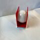 Wall lamp from the 60s in red plastic with white globe