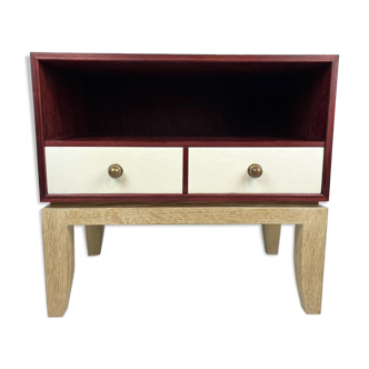 Paul Dupré-Lafon Art Deco style bedside table red