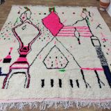 Handmade wool Berber rug 266 X 242 CM