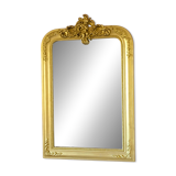Gilded mirror with a Louis Philippe style pediment
