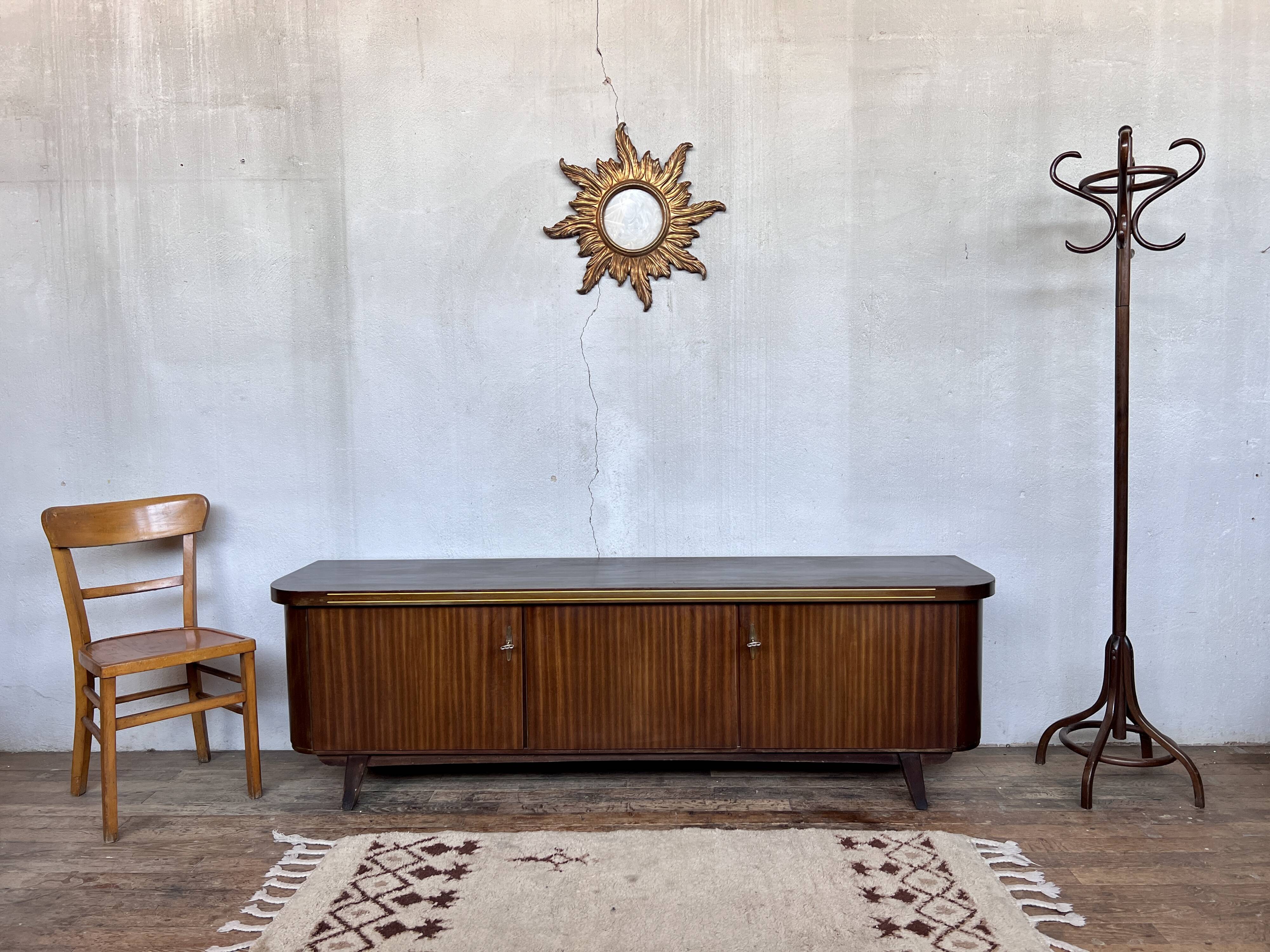 Enfilade vintage hifi tv stand compass feet