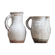 Pair of glazed terracotta pitchers