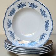6 assiettes creuses Badonviller modèle Richelieu