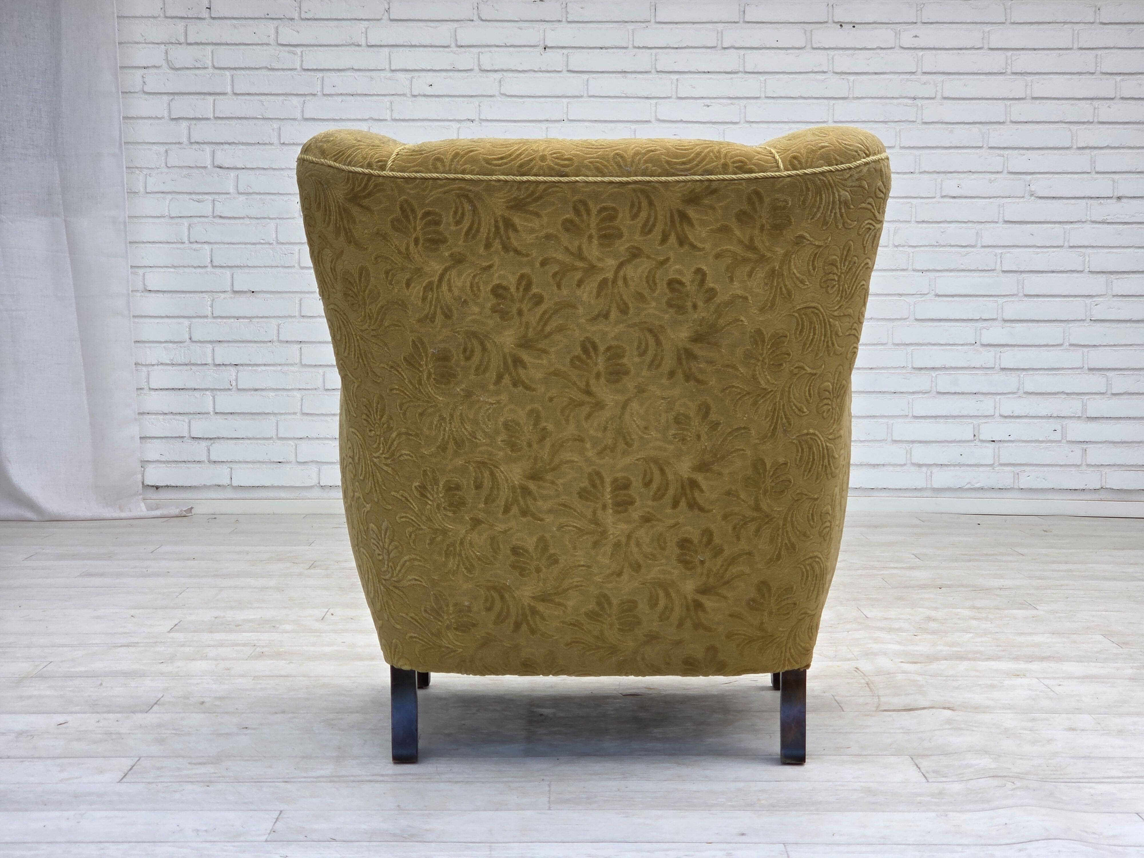 1960s, Danish design, armchair, original condition, furniture fabric.