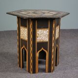 Side table in mother-of-pearl, ancient oriental mosaic