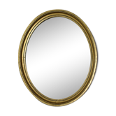 Miroir ovale doré ancien