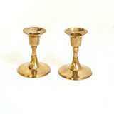 Pair of brass candle holders