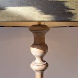 Vintage turned wooden floor lamp