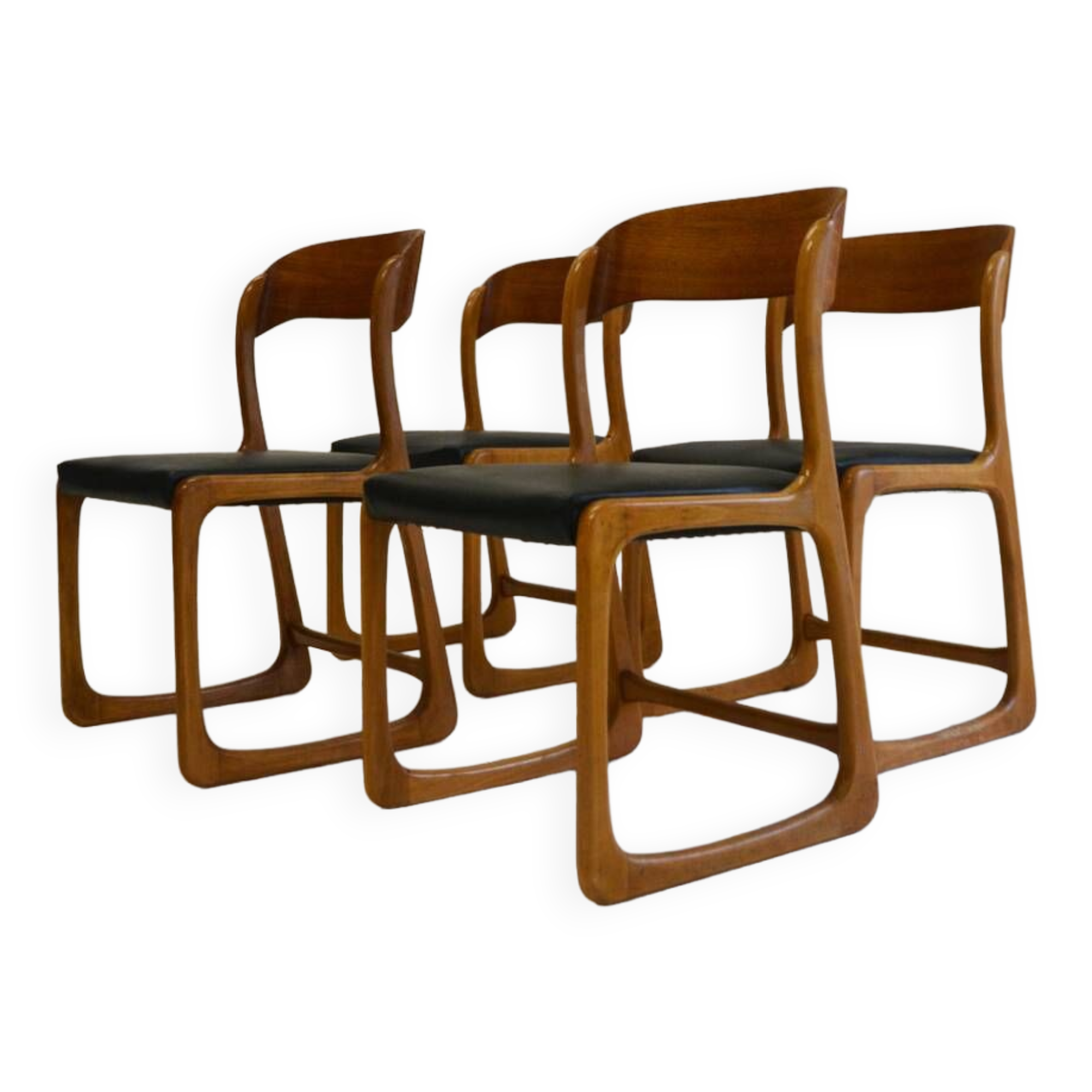Set of 4 Baumann Traineau model chairs