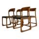 Suite de 4 chaises Baumann modèle Traineau