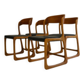 Set of 4 Baumann Traineau model chairs