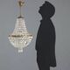 Antique metal and glass chandelier, Italy, 19th century