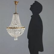 Antique metal and glass chandelier, Italy, 19th century